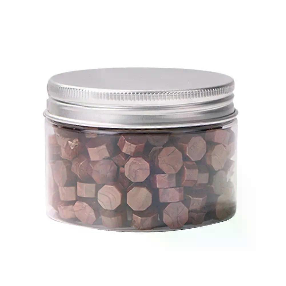 200pcs/box Vintage Octagonal Wax Seal Bean Seal Tablet Pill Clutch Beads Retro Craft Party Invitation.