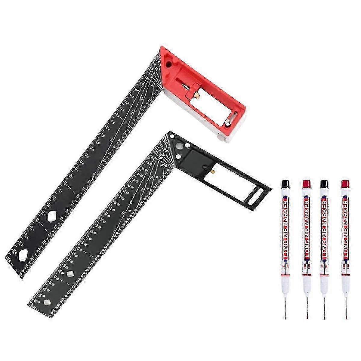 12 Inch Framing Square Carpenter Square, Woodworking Square Ruler, T Square Tool, Right Angle Ruler, L Square Ruler BAs Shown SZRH A-GB