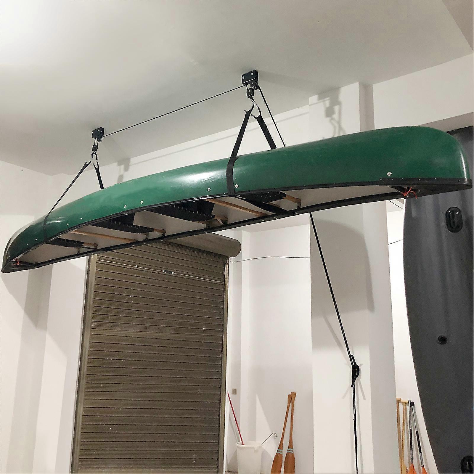 Kayak Lift with Hanging Pulley System Kayak Rack Garage Ceiling Mount for Bicycle Paddleboard Canoe