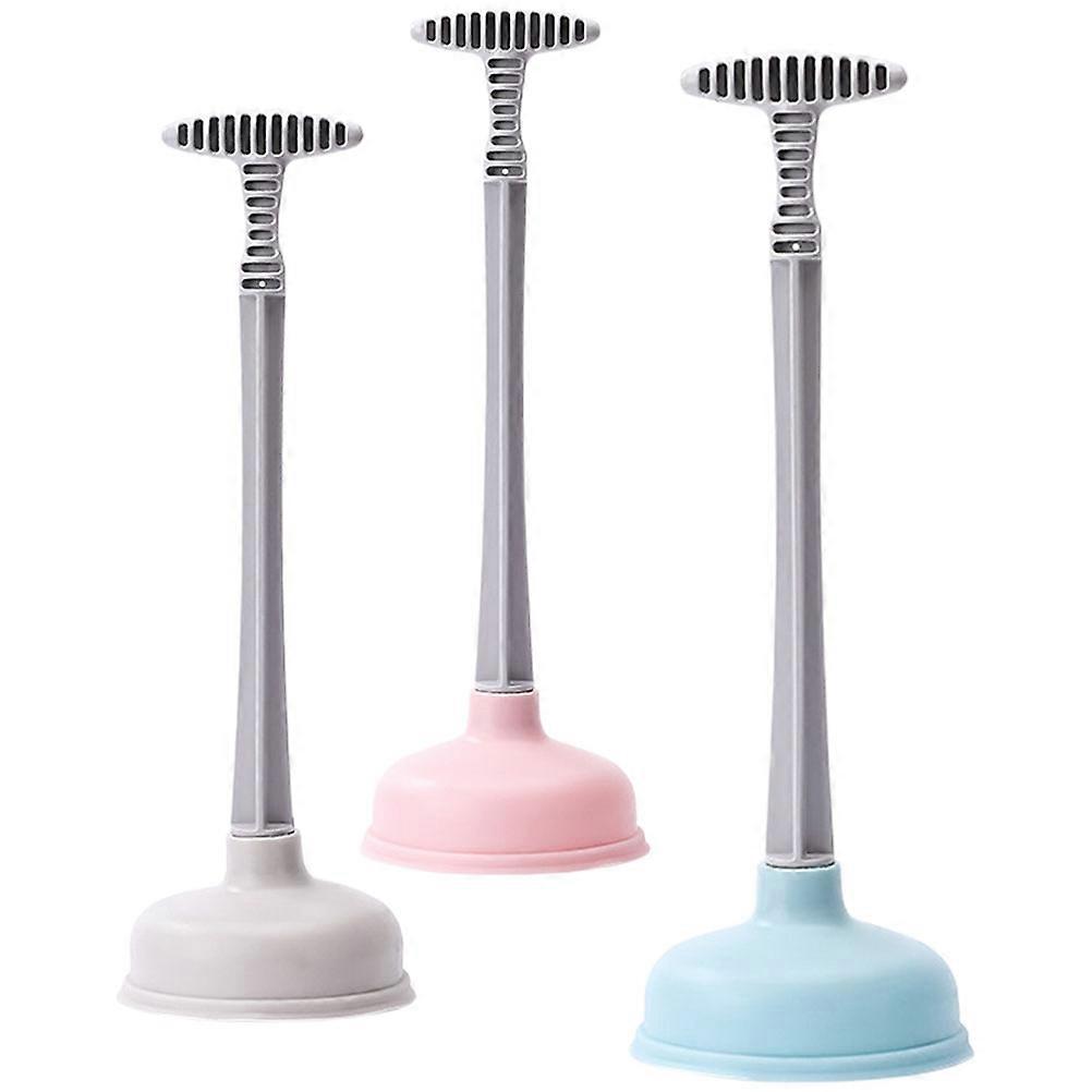 Bathroom Plunger 3Pcs Rubber Convenient Cleaning Plunger Home Use Remove Blockages