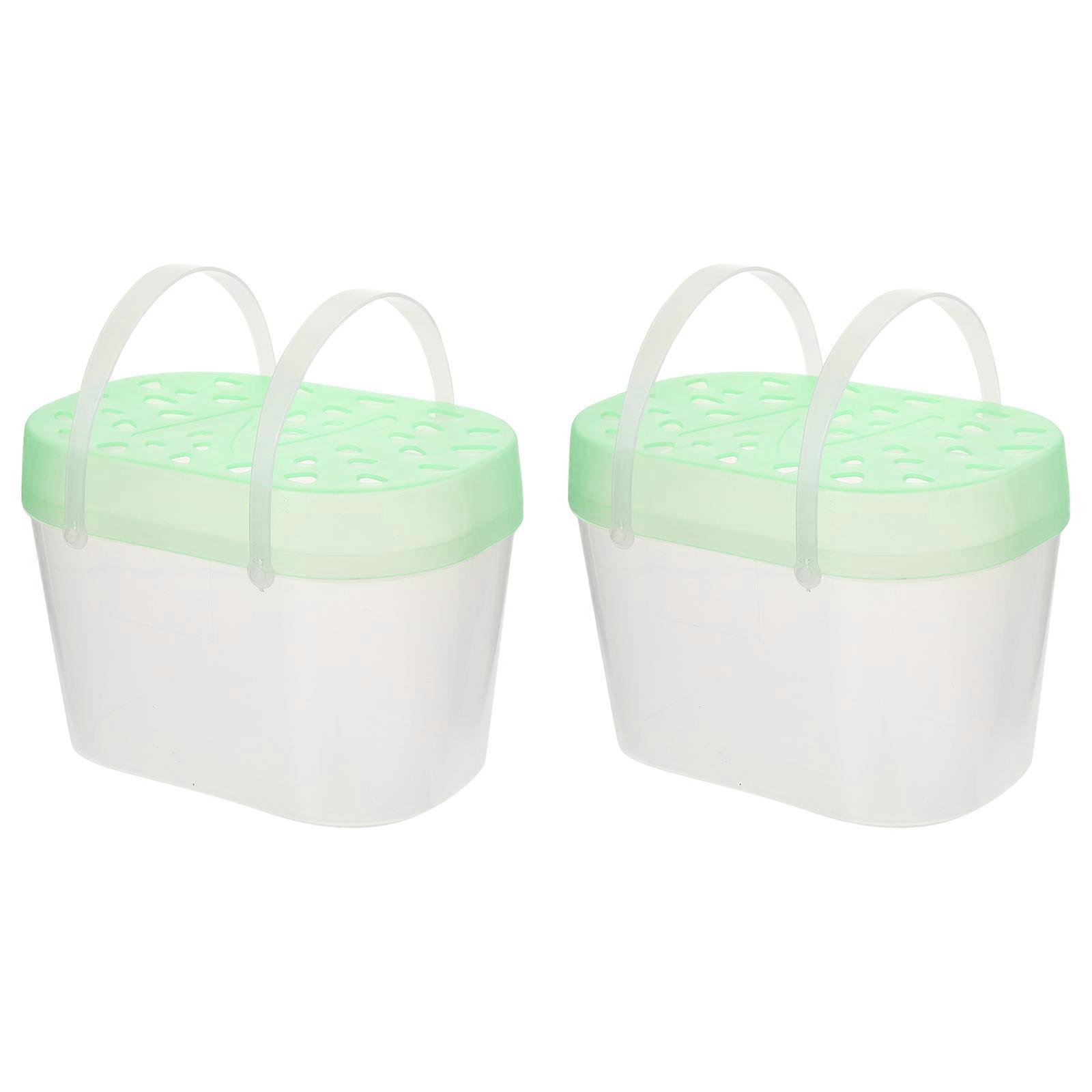 Small Pet Cages   2pcs Reptile Storage Cases for Travel, Portable Turtle and Hamster Carriers