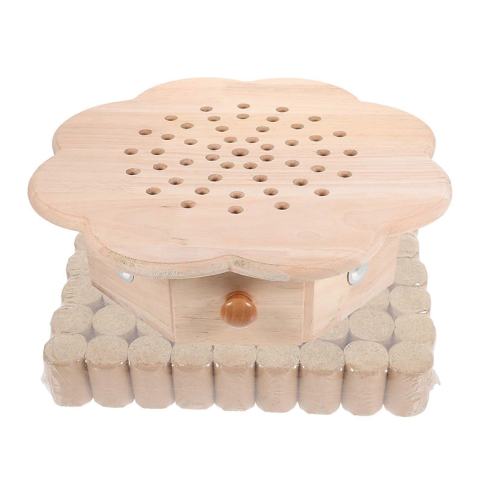 Multipurpose Moxibustion Seat Durable Comfortable Stool For Adults In Light Yellow Color With Rectangular Shape 1 Set