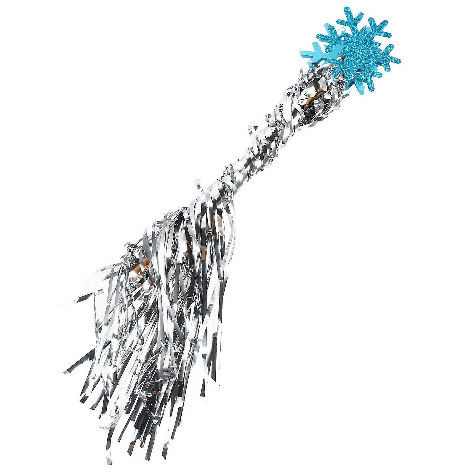 Snowflake Accessories 6Pcs Decorative Fairy Wands Adornment Style For Wedding 34.5CM Performance Props