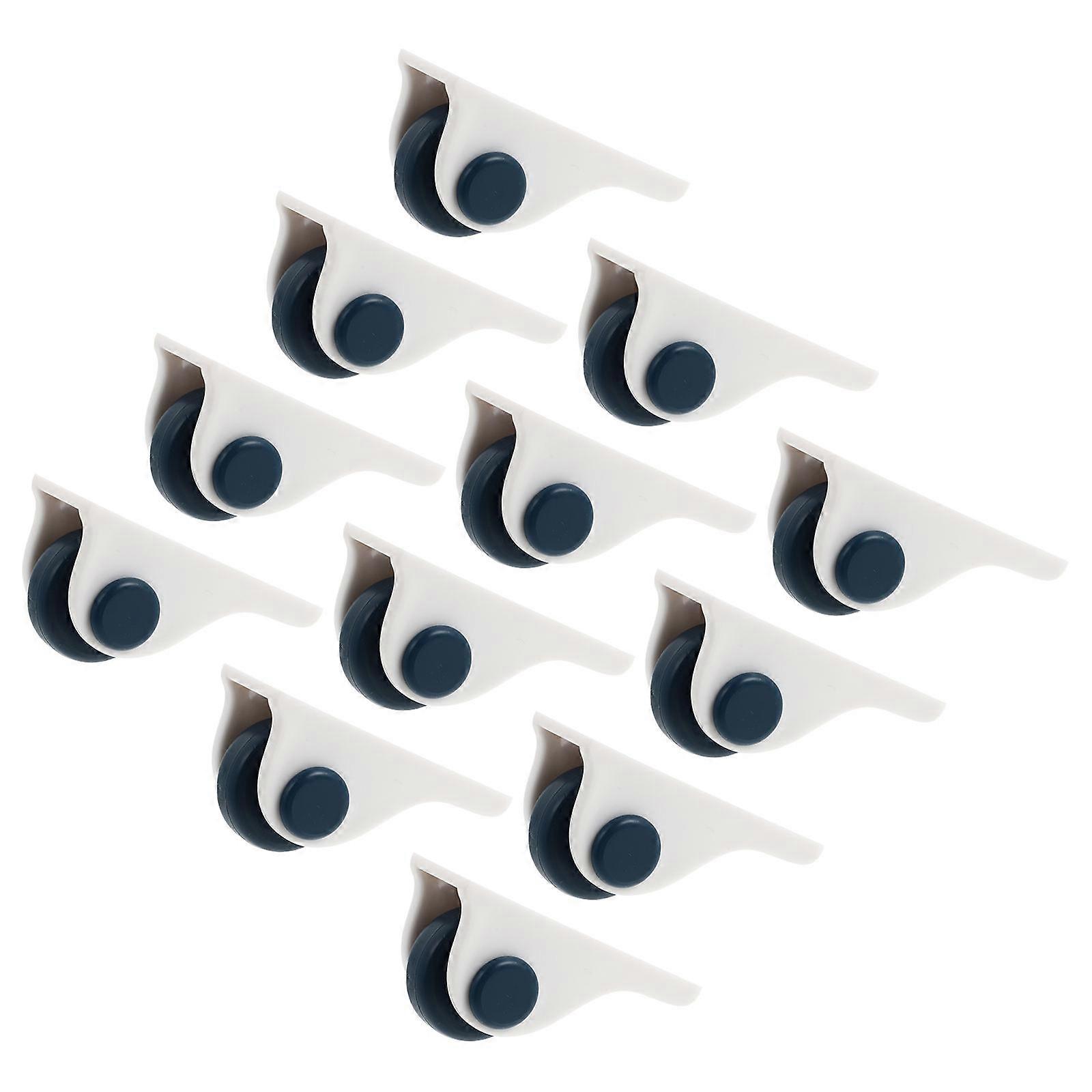 12pcs Self Adhesive Caster Wheels for Storage Boxes and Trash Can Organizers – Easy Install, Blue Pulley Casters for Home or Office Use