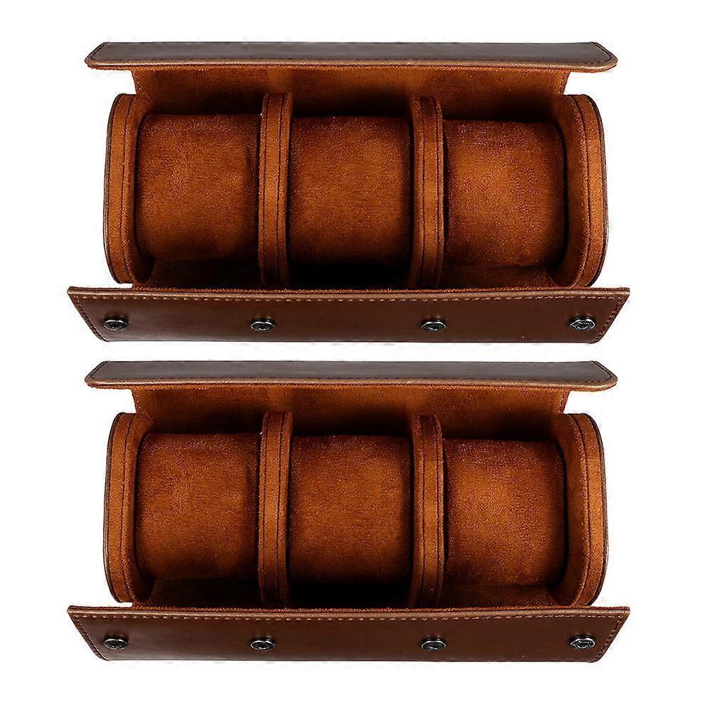Watch Collection Box 2Pcs Chic And Simple Design For Home Use And Business Trip Organizer