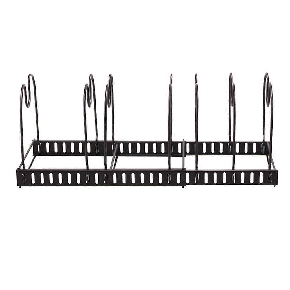 Expandable Pot Organizer Rack with Lid Storage Shelf for Kitchen Cabinets, Pantries, Worktops – Multi Functional, Space Saving Design for Tidy