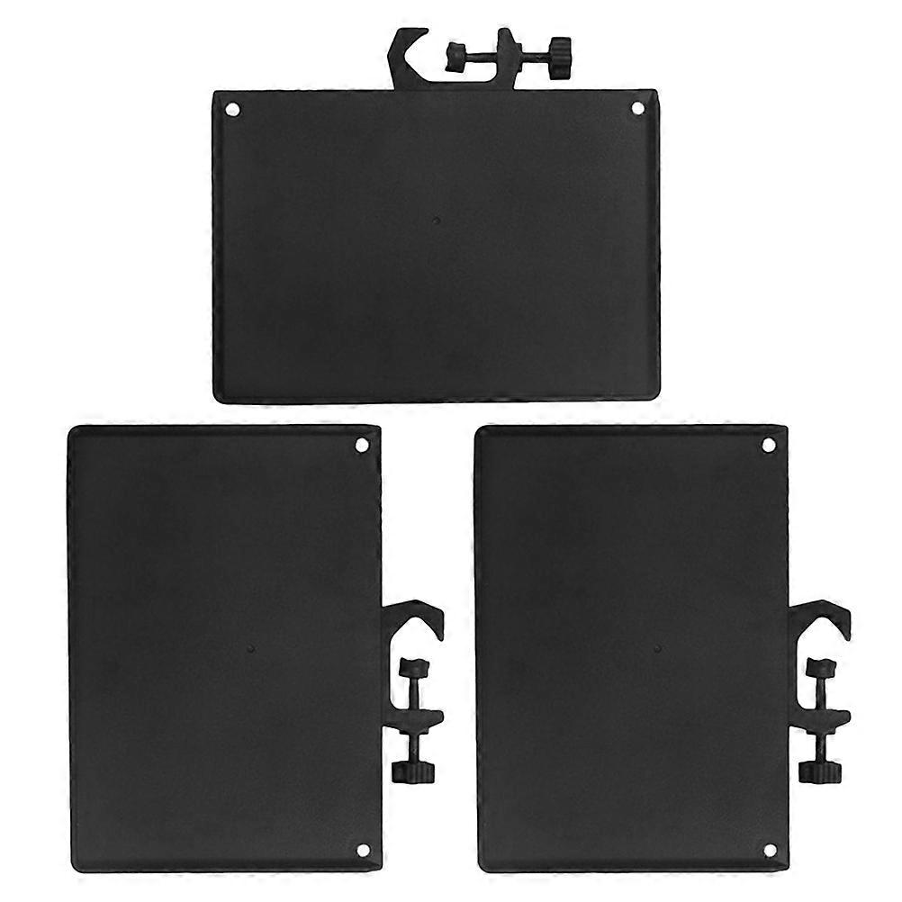 Black Sound Card Tray with Clamp for Microphone Stand Adjustable Height for Home Use 3pcs