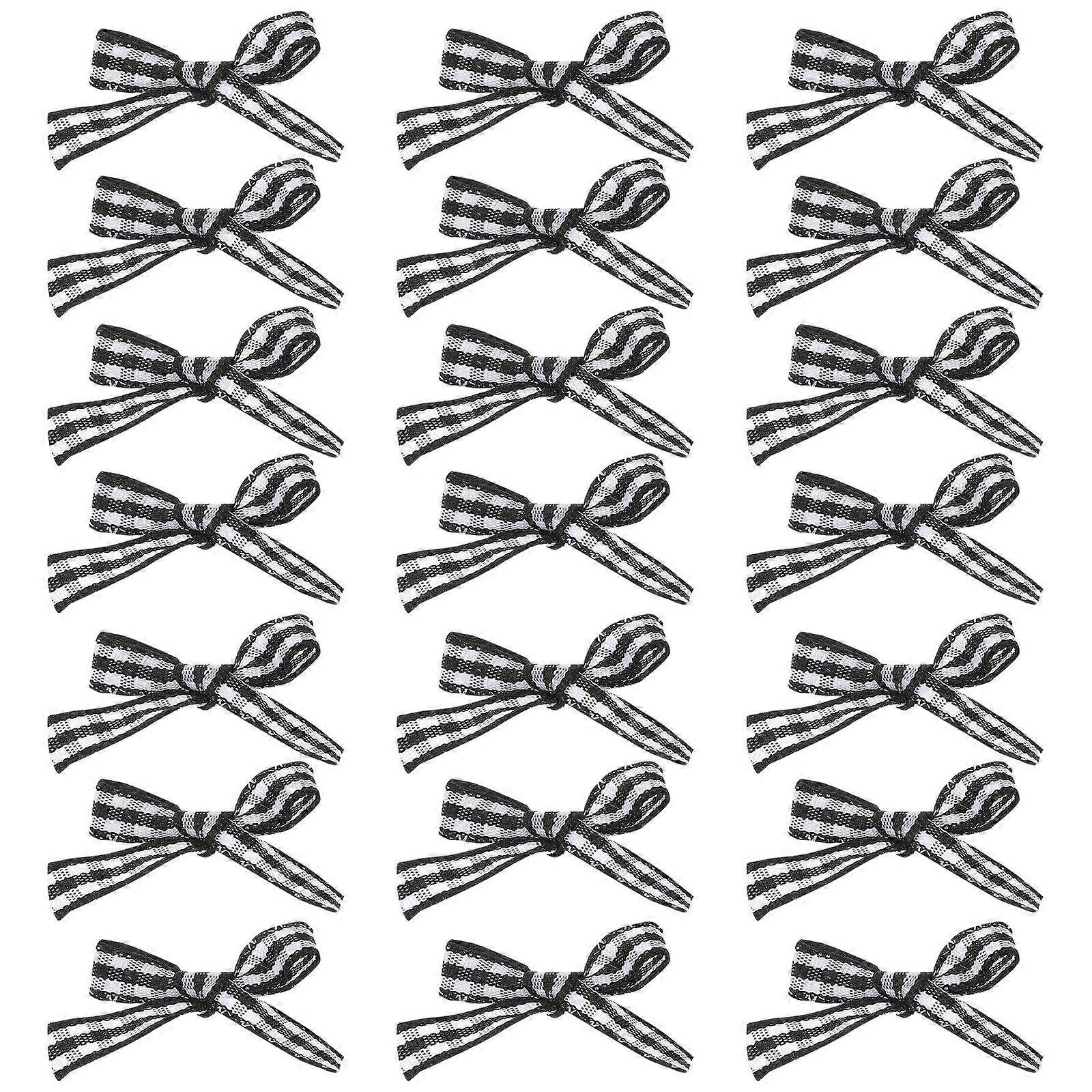 Black Decorative Bows for Craft Making and Home Decor Polyester Material 100 Pieces
