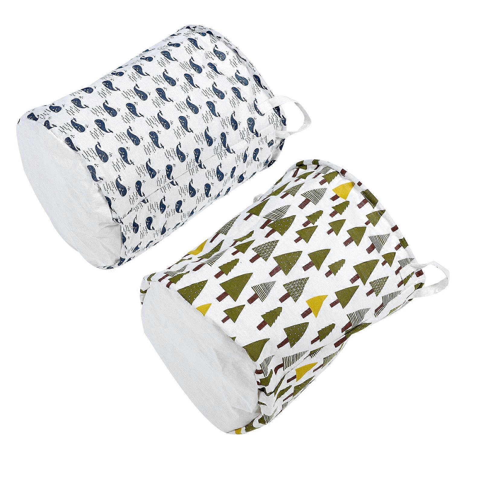 Assorted Color Toy Storage Basket with Handles Made of Strong Cotton for Home Use Fits Various Scenes 2pcs