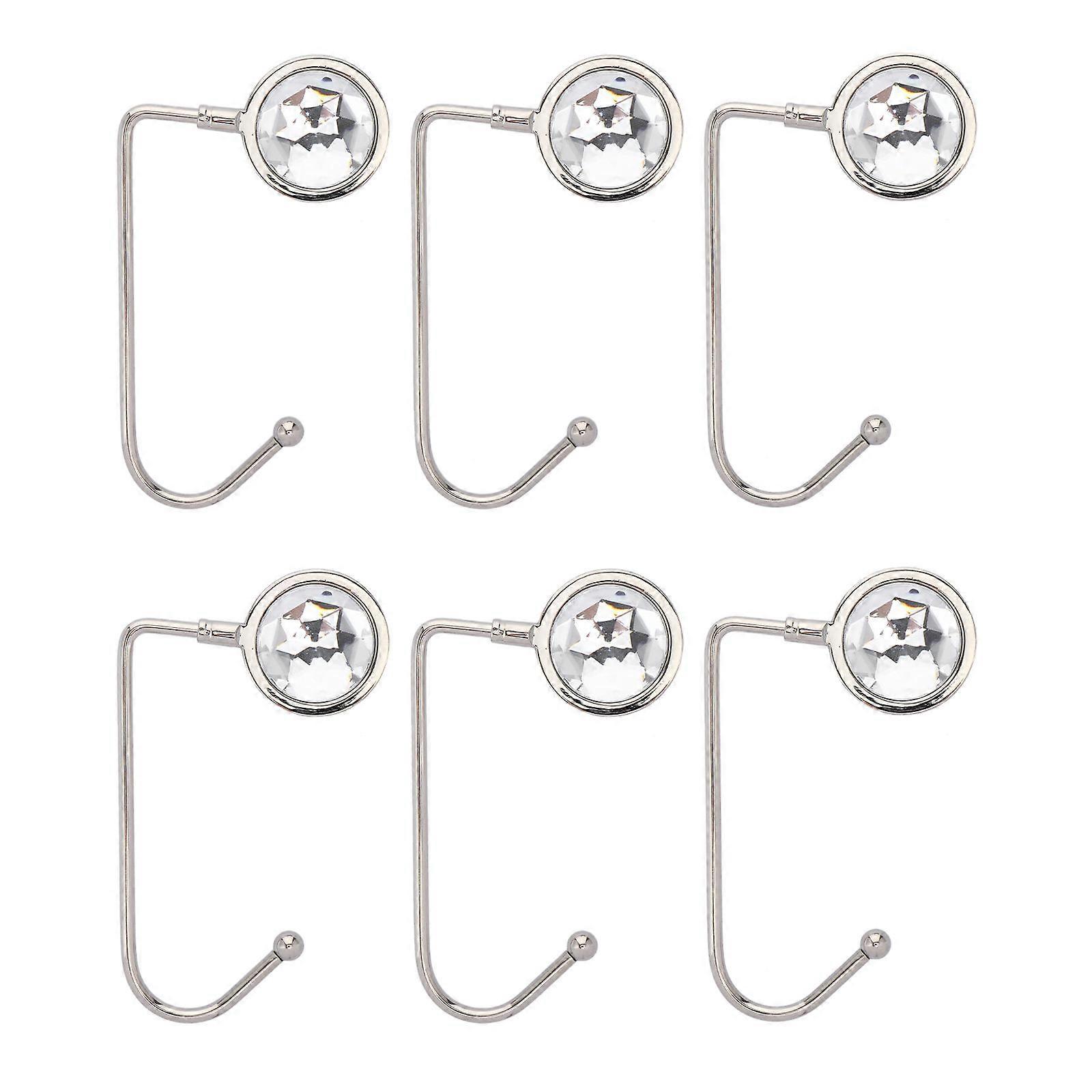 6Pcs Round Christmas Stocking Holders Made Of Alloy For Home And Office Use Ideal For Decorating School Parties 10x7x1cm