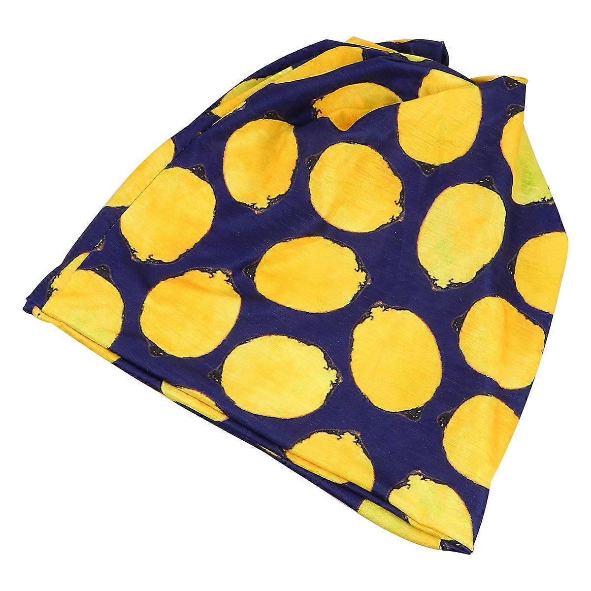 Windproof Chemo Scarf Comfortable Headwrap for Women Yoga Practitioners 1Set Navy Blue