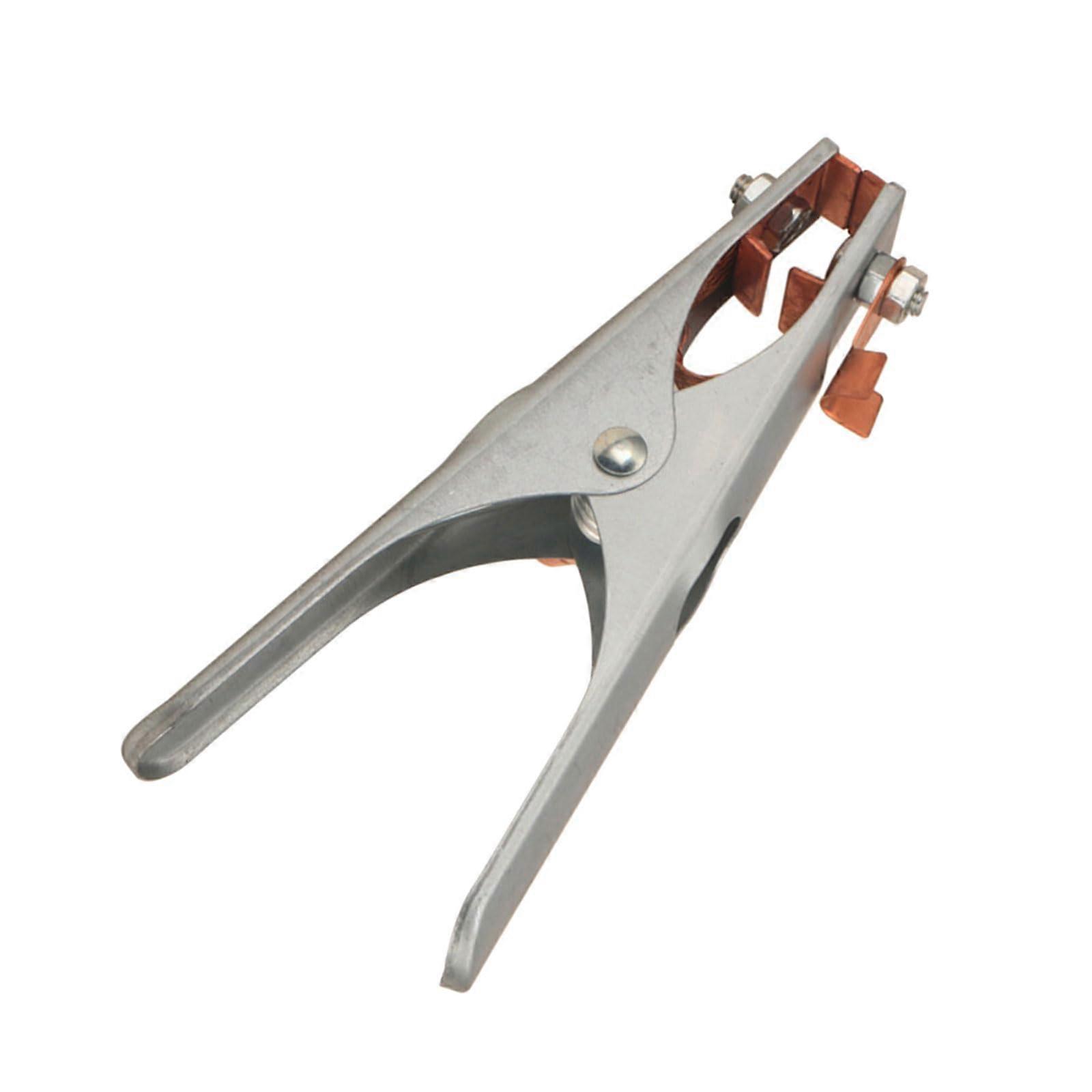 Ground clamp suitable for welding machines, 300 A capacity, with polished surfaces, metalwork, various projects D300