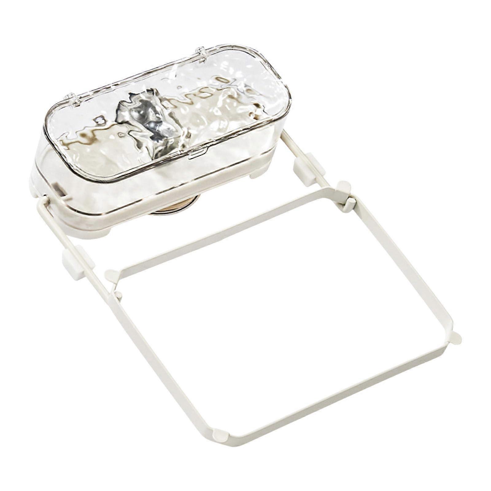 Plastic Kitchen Sink Filter Rack SpaceSaving Residue Drainage Basket with Hanging Mesh Filter Bag Efficient Kitchen Sink Transparent Silver A