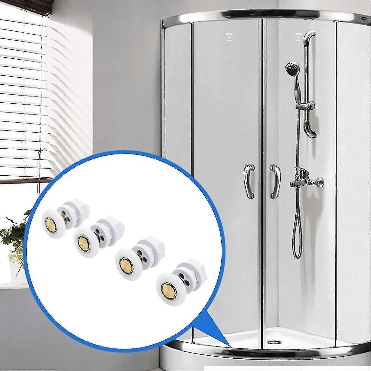 4 Pack Shower Door Sliding Casters Waterproof Rust-proof