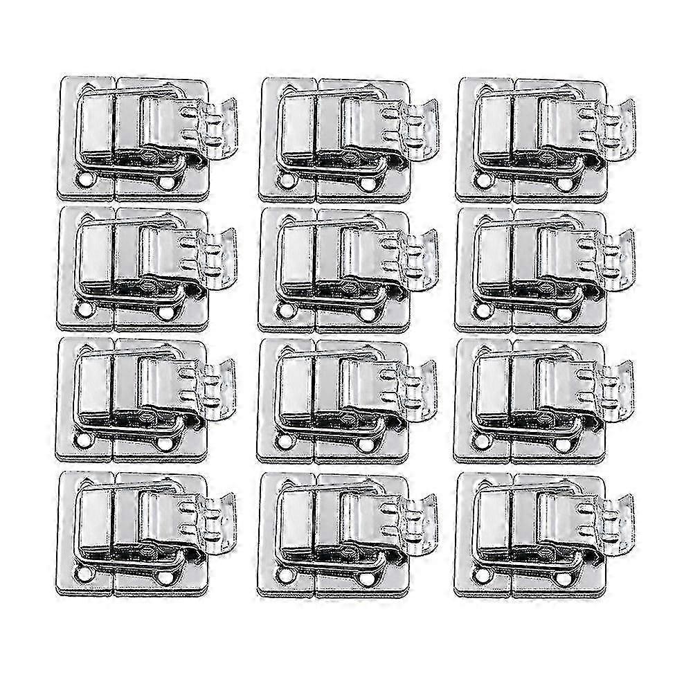 Fastener for boxes 12pcs silver toggle latches trunk buckles