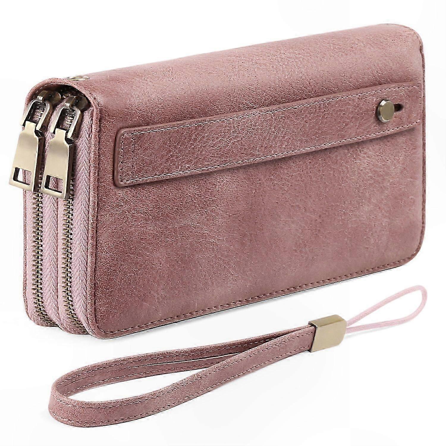 Secure Compact Wallet with Dual Zippers and Modern Design for Everyday Use