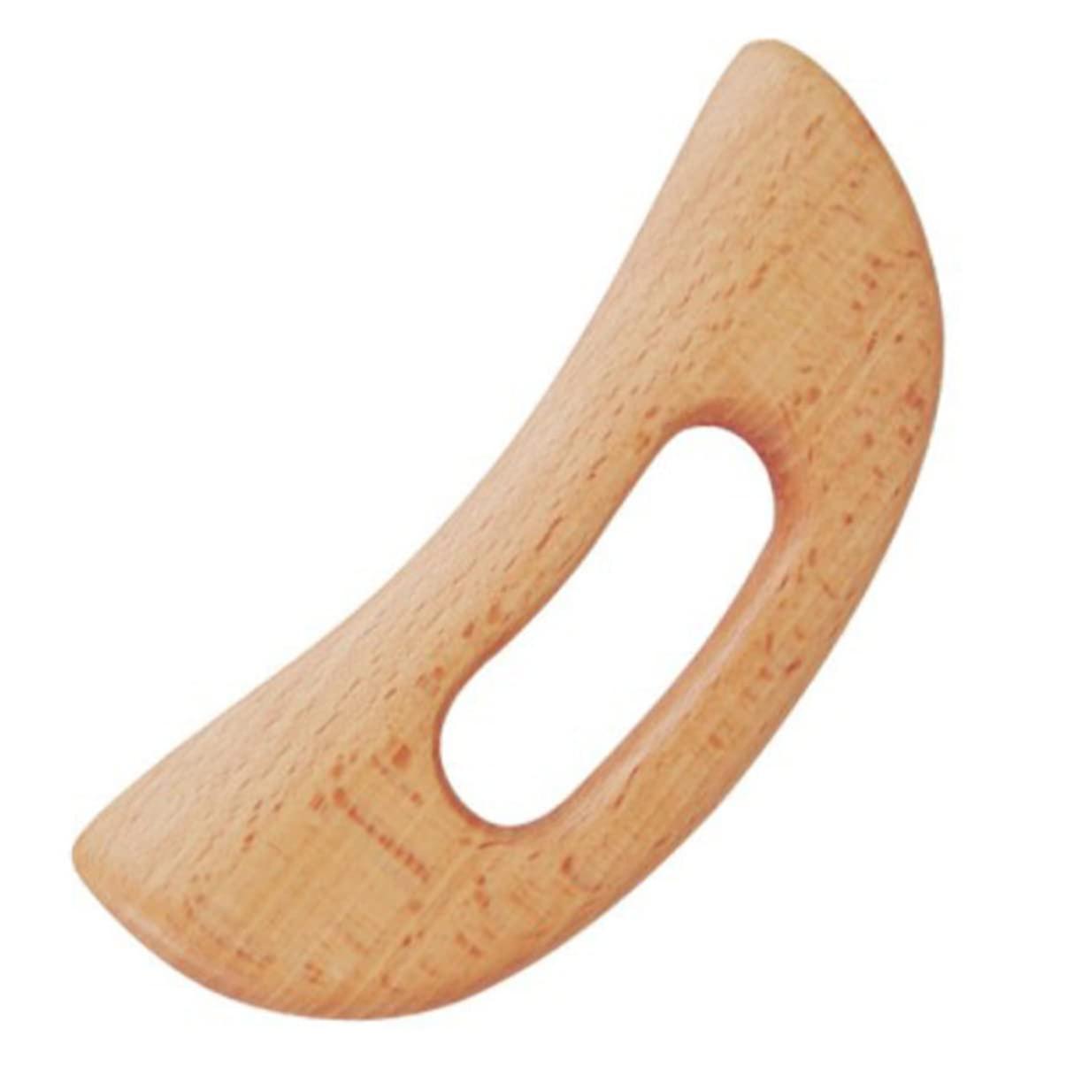 Gua Sha Scraper Beech Wood Paddle, 19x8x1 cm, Yellow, Face and Body Scraping Tool, Portable Body Massager