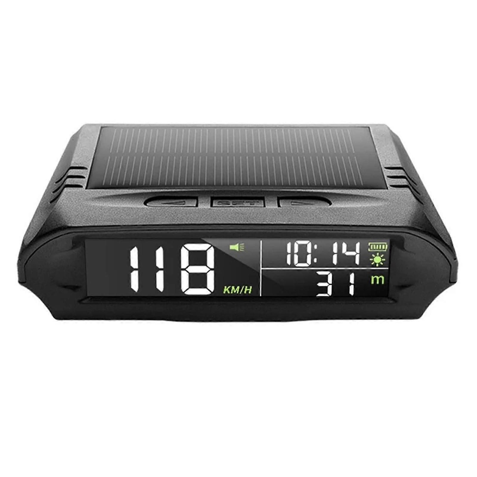 Auto Dashboard X98 HeadUp Display GPS Wireless Solar Charging Digital Speedometer Speed Alarm Fatigue Driving Reminder Digital Meter