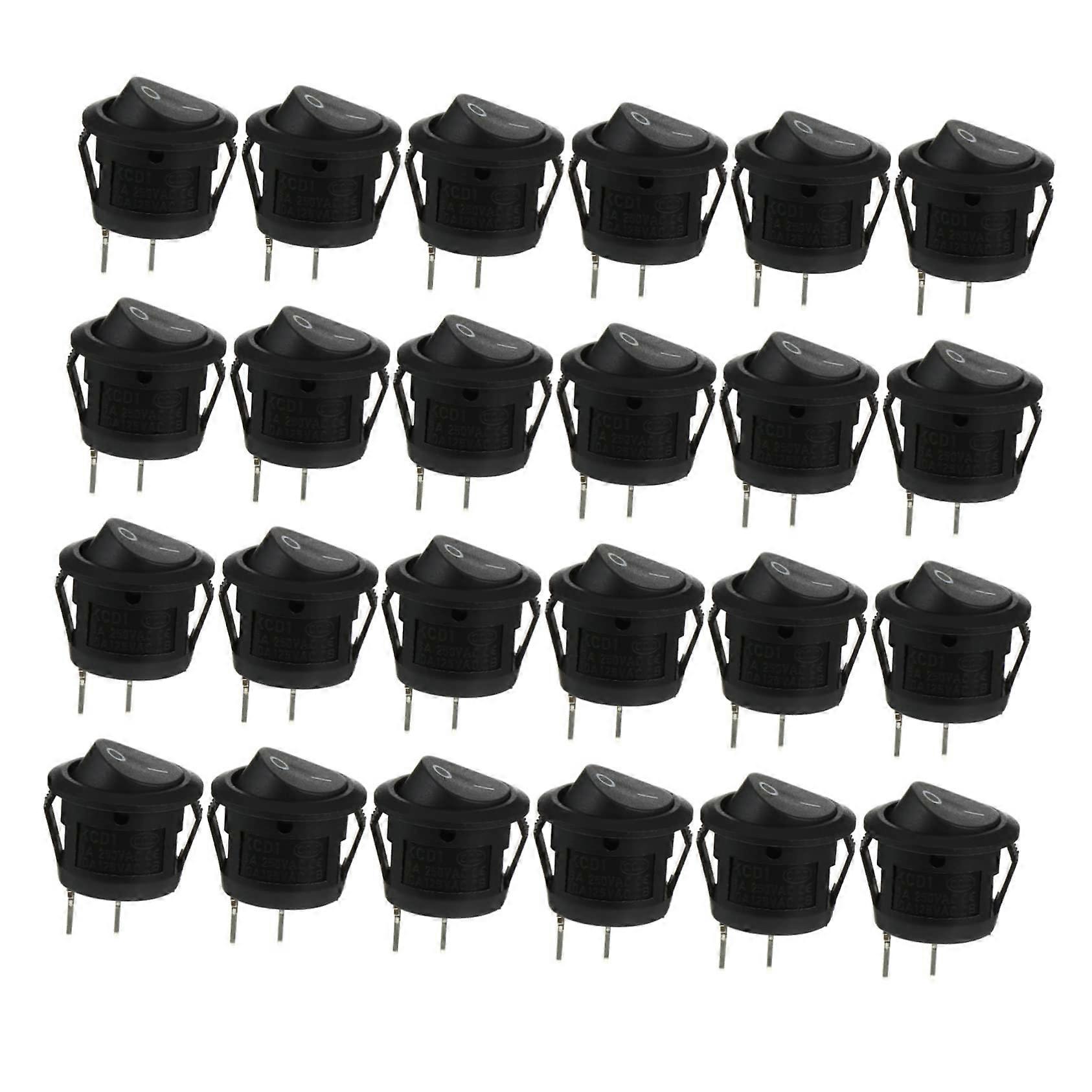 Rocker Switches Waterproof SPST Toggle Switch Pack of 24 for Car and Home Appliances Durable Heat Resistant Flame Retardant
