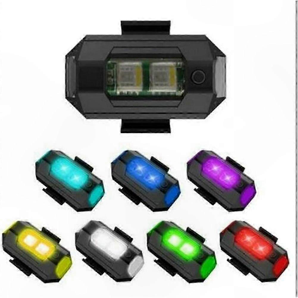 LED Vibration Sensor Tail Light for Bikes Portable Rechargeable Aircraft-Style Flash