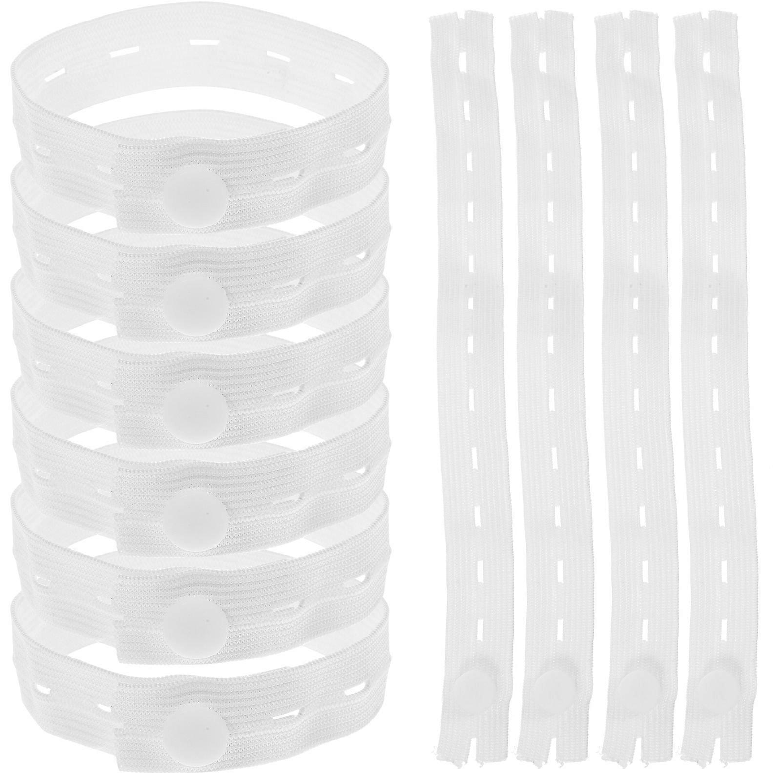 Elastic Clothing Storage Straps For Suitcase And Closet Organization 80Pcs Space Saving Wrapping Bands White