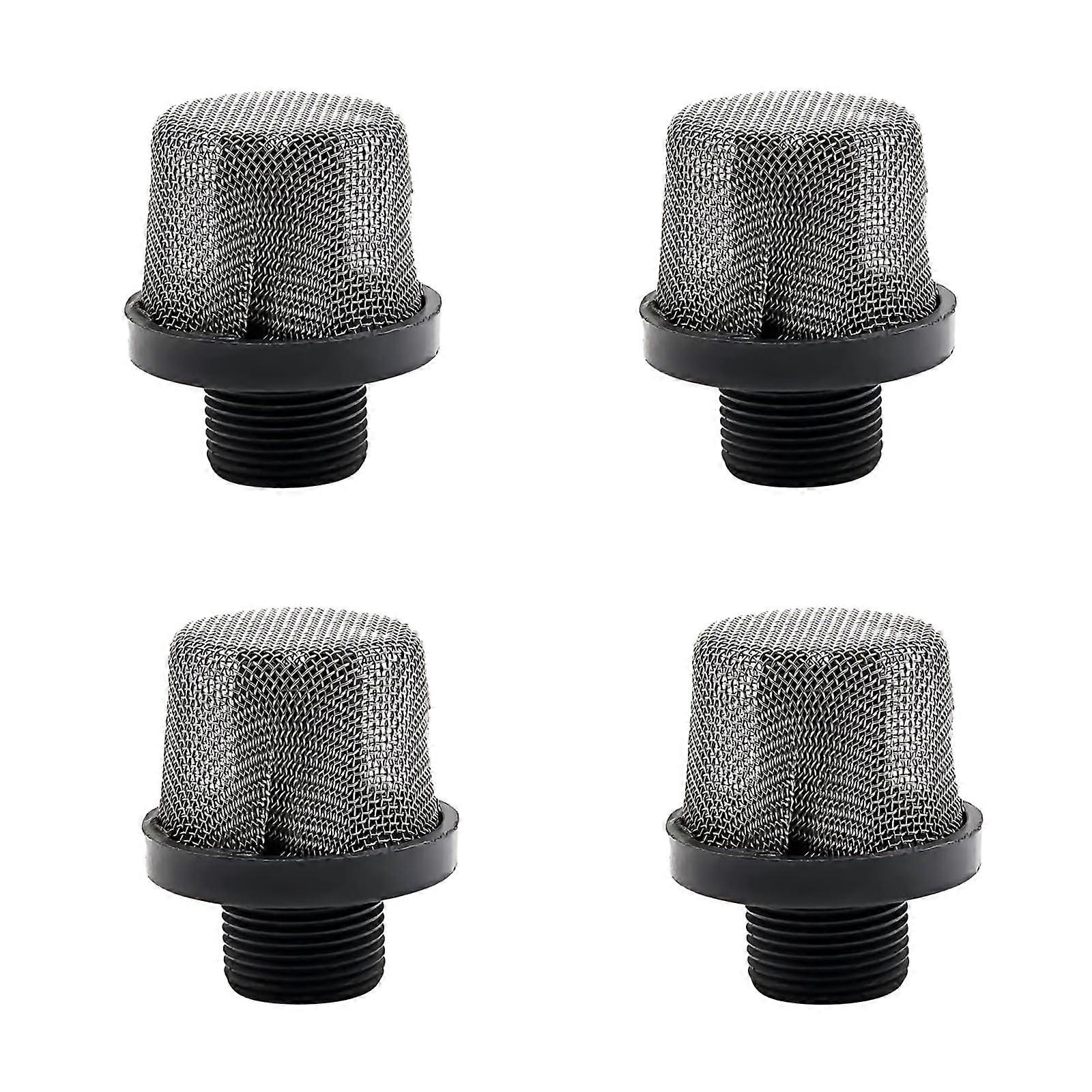 4Pcs 3/4 Inch Stainless Steel Mesh Inlet Strainers Screw On Suction Filters for Airless Paint Sprayers