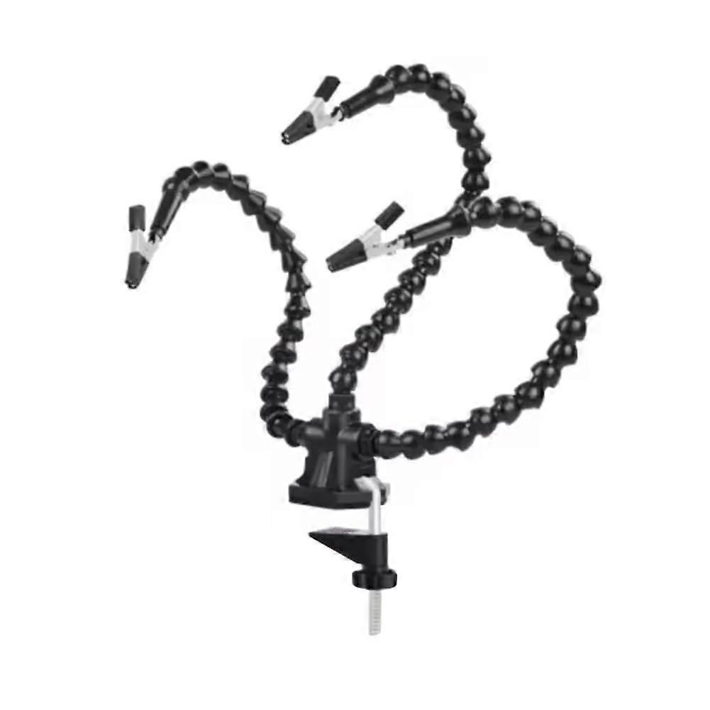 Soldering Station with 3 Flexible Arm Soldering Iron Holders Third Hand Tool for Precision Welding and Soldering Tasks