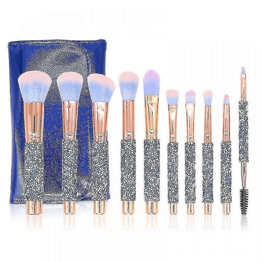 10pcs Diamond Makeup Brush Set