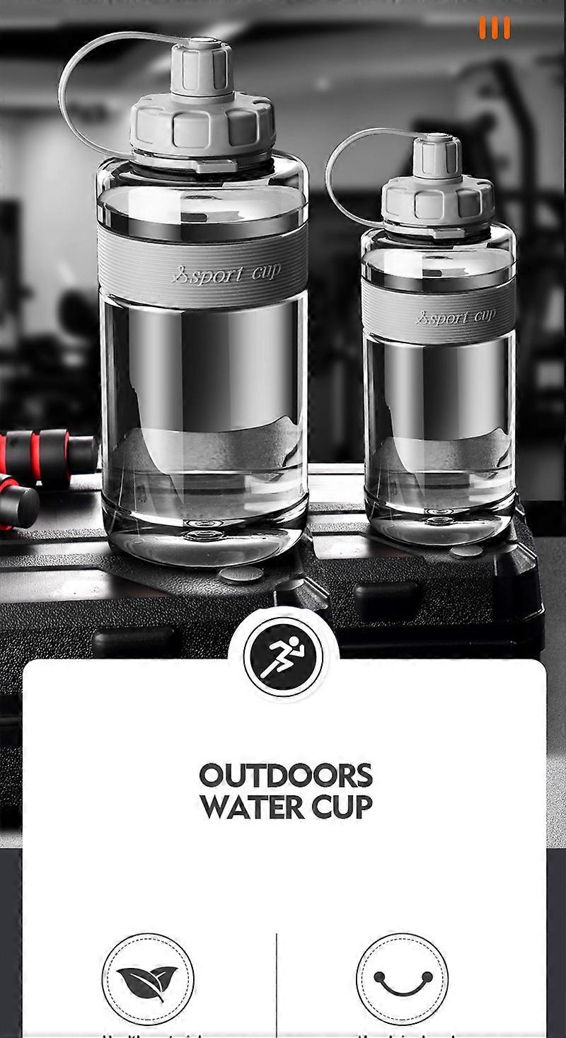 600ML Leak-Proof Portable Water Bottle with Straw, Black & White