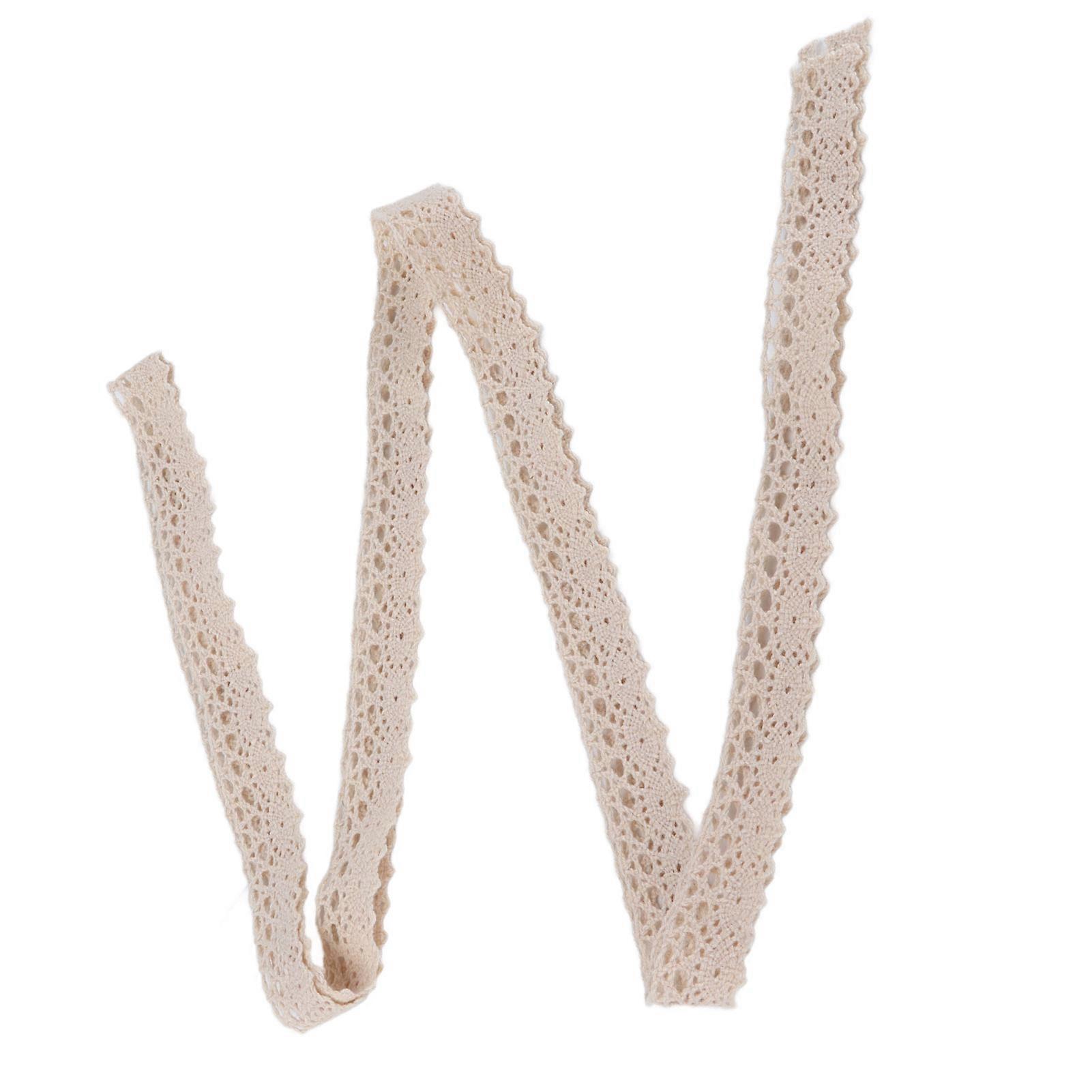 Lace Ribbon Cotton Net 1.5cm Width 20 Yards Beige DIY Trim