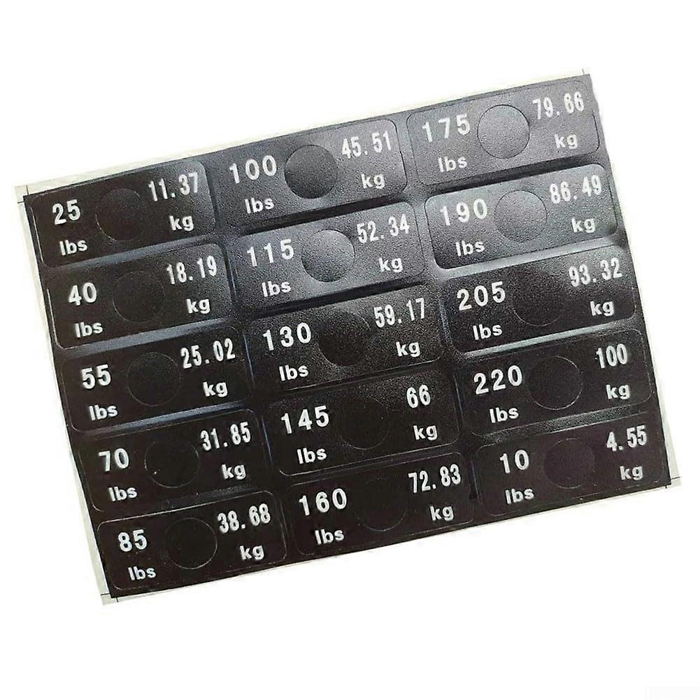 Weight Stack Labels For Gym Equipment Model F Easy Weight Identification On Fitness Plates Durable Vinyl