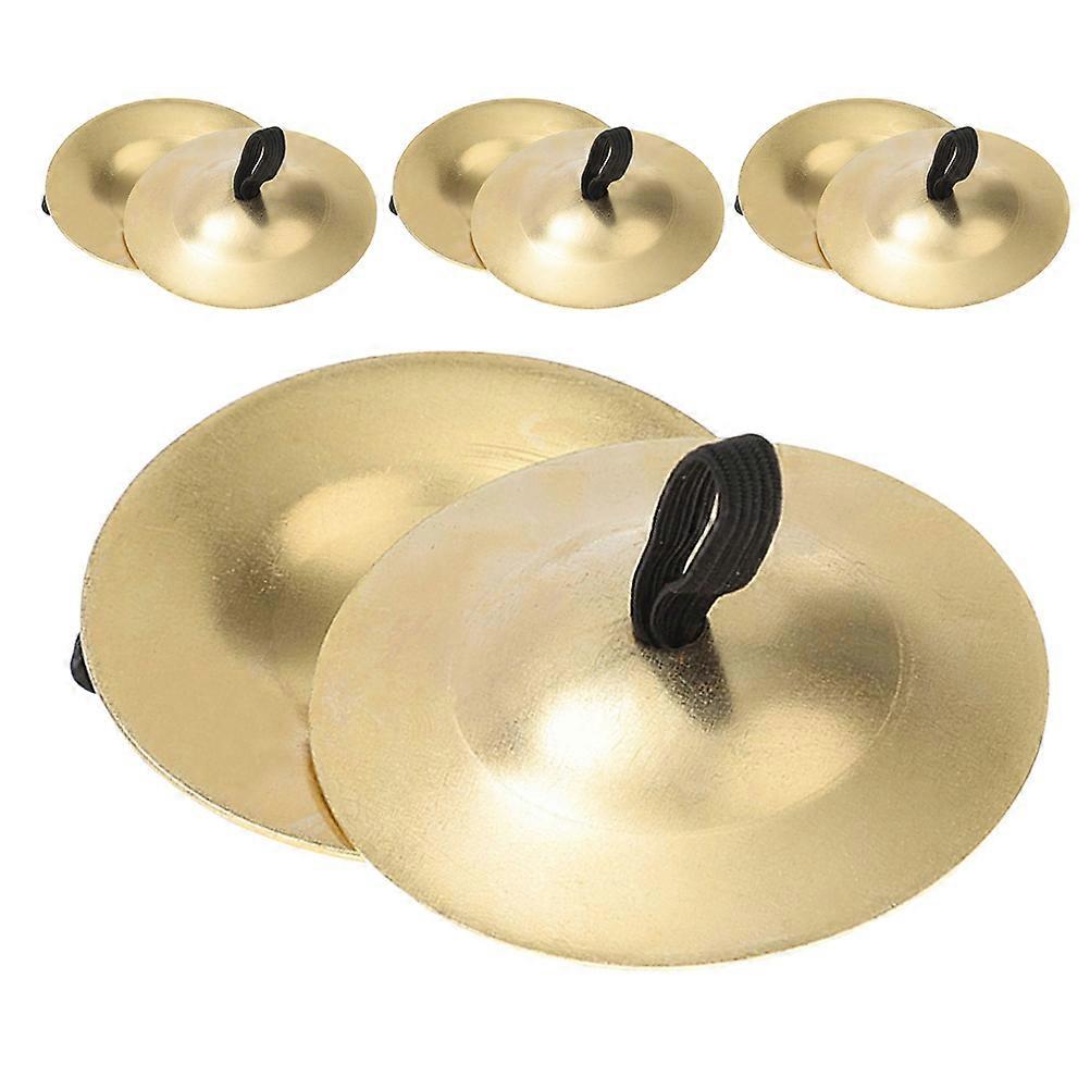 Dance Finger Percussion Cymbals 4 Pair For Beginners And Professional Dancers Golden Compact Mini Instruments For Belly Dancing Performances