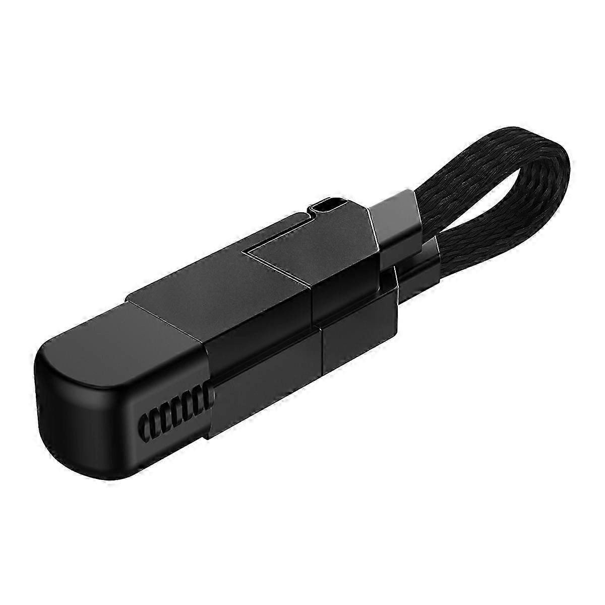 Keychain charging cable for QC18W with 4-in-1 fast charging
