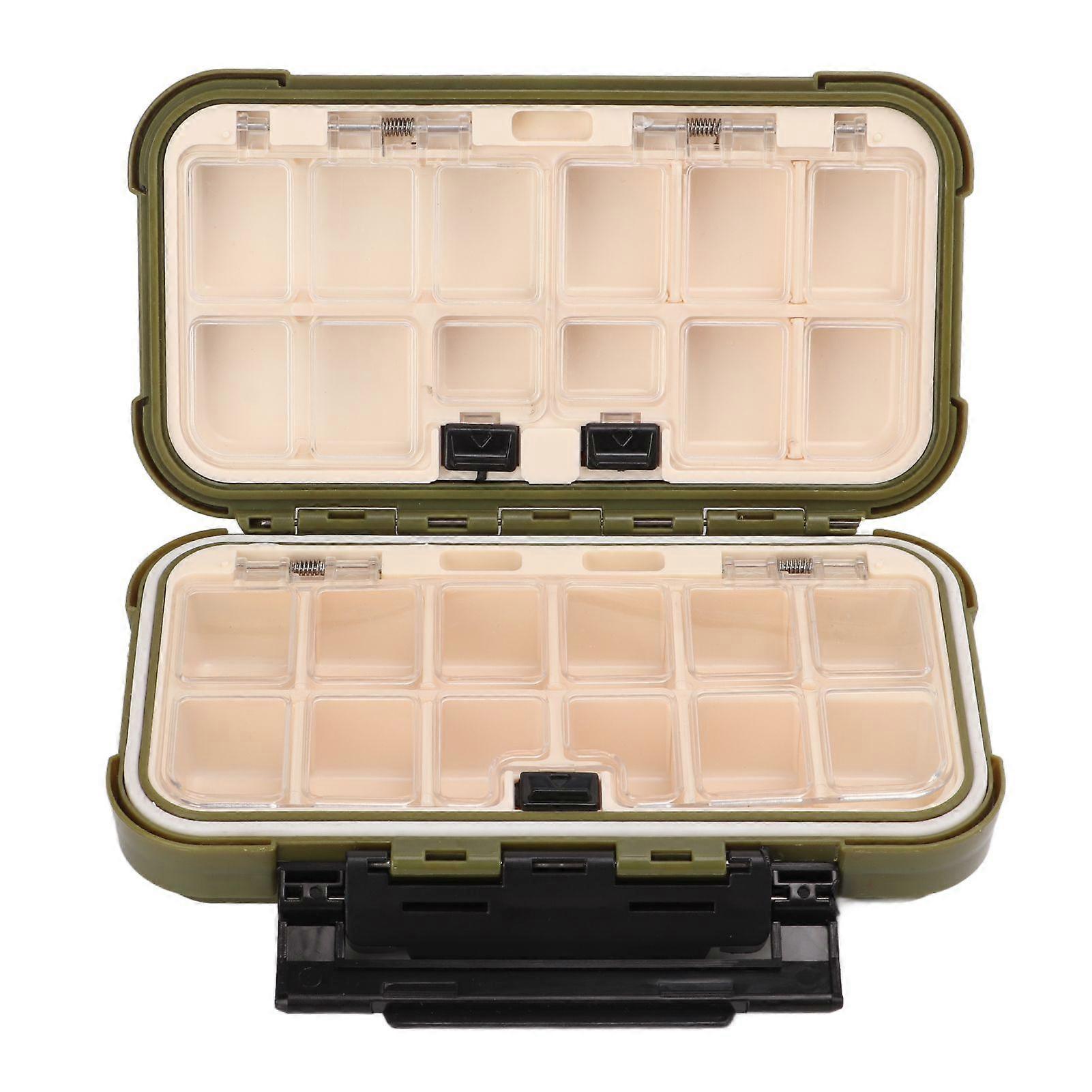 Fishing Box Lever Type Side Lock Sliding Design Movable Inserts Storage Accessories for FishermanSmall 16x9x5 cm