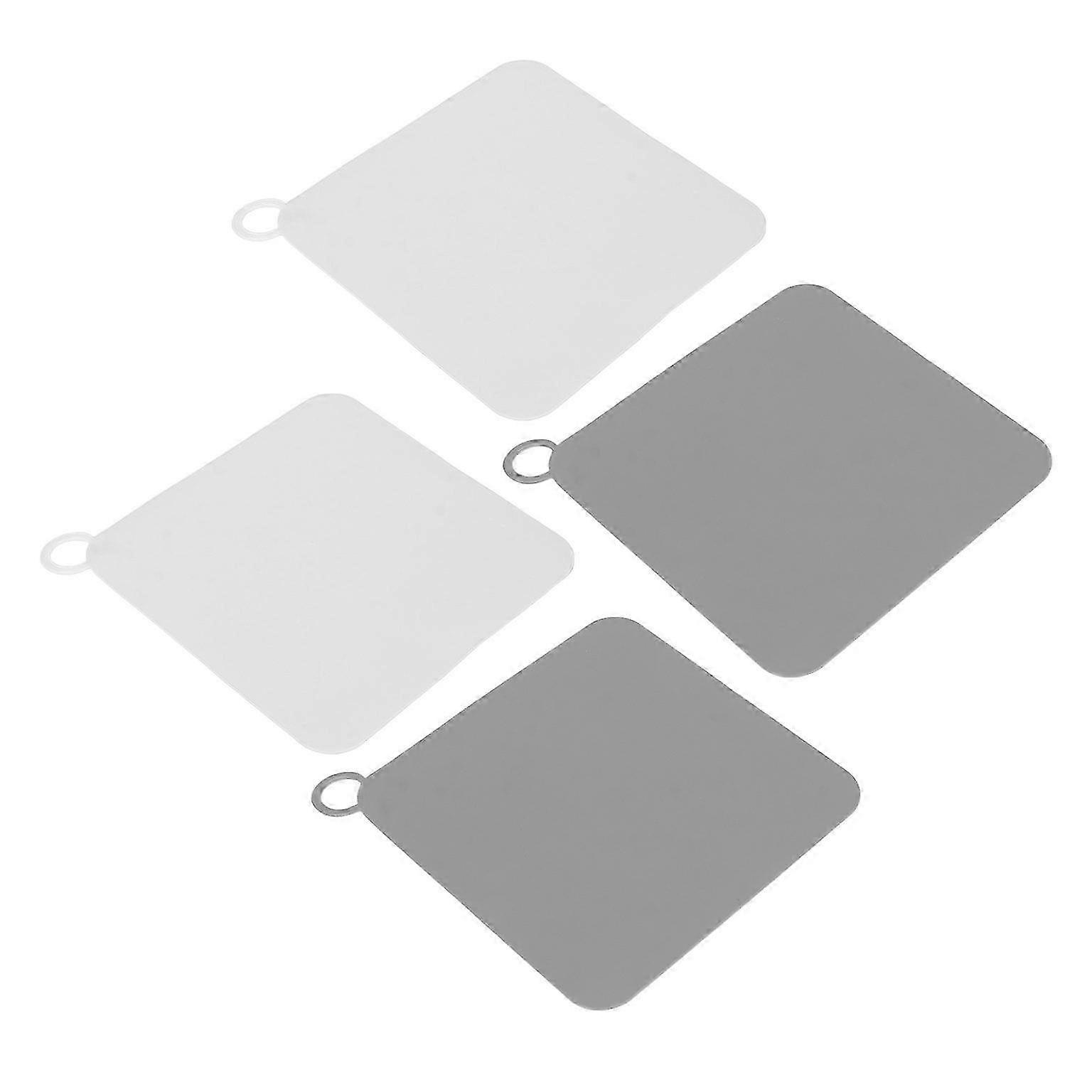 4-Pack Flat Suction Silicone Bathroom Plug Covers - Odor Resistant