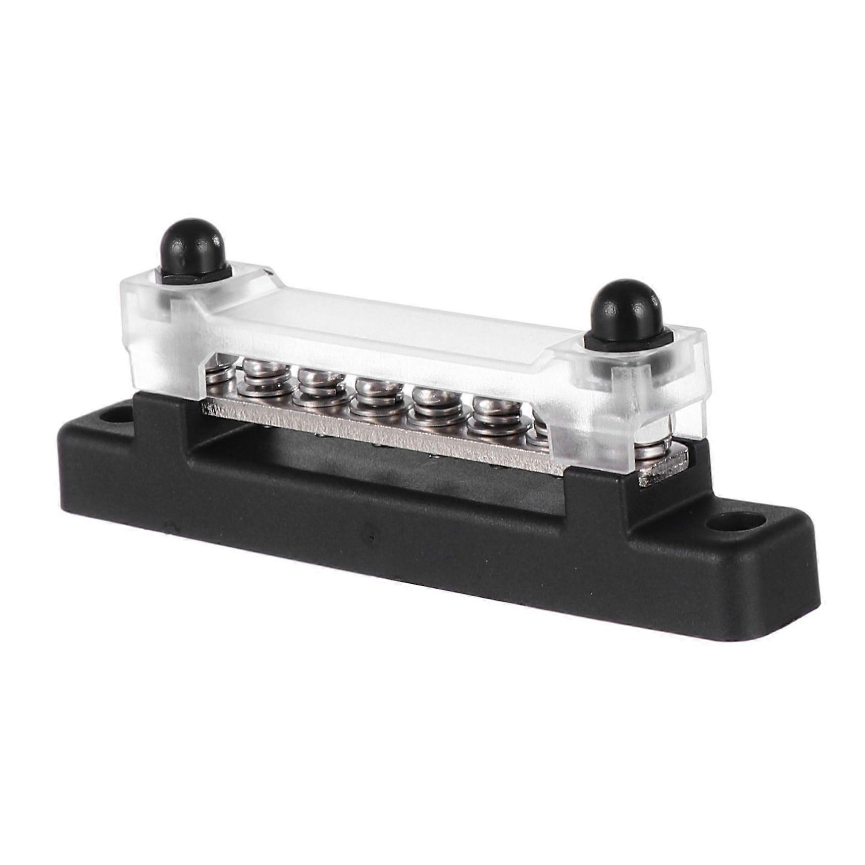 Copper Distribution Terminal Block, Heavy-Duty, High-Power Junction, Heat-Shrink Ring Terminals, Car And RV Wiring