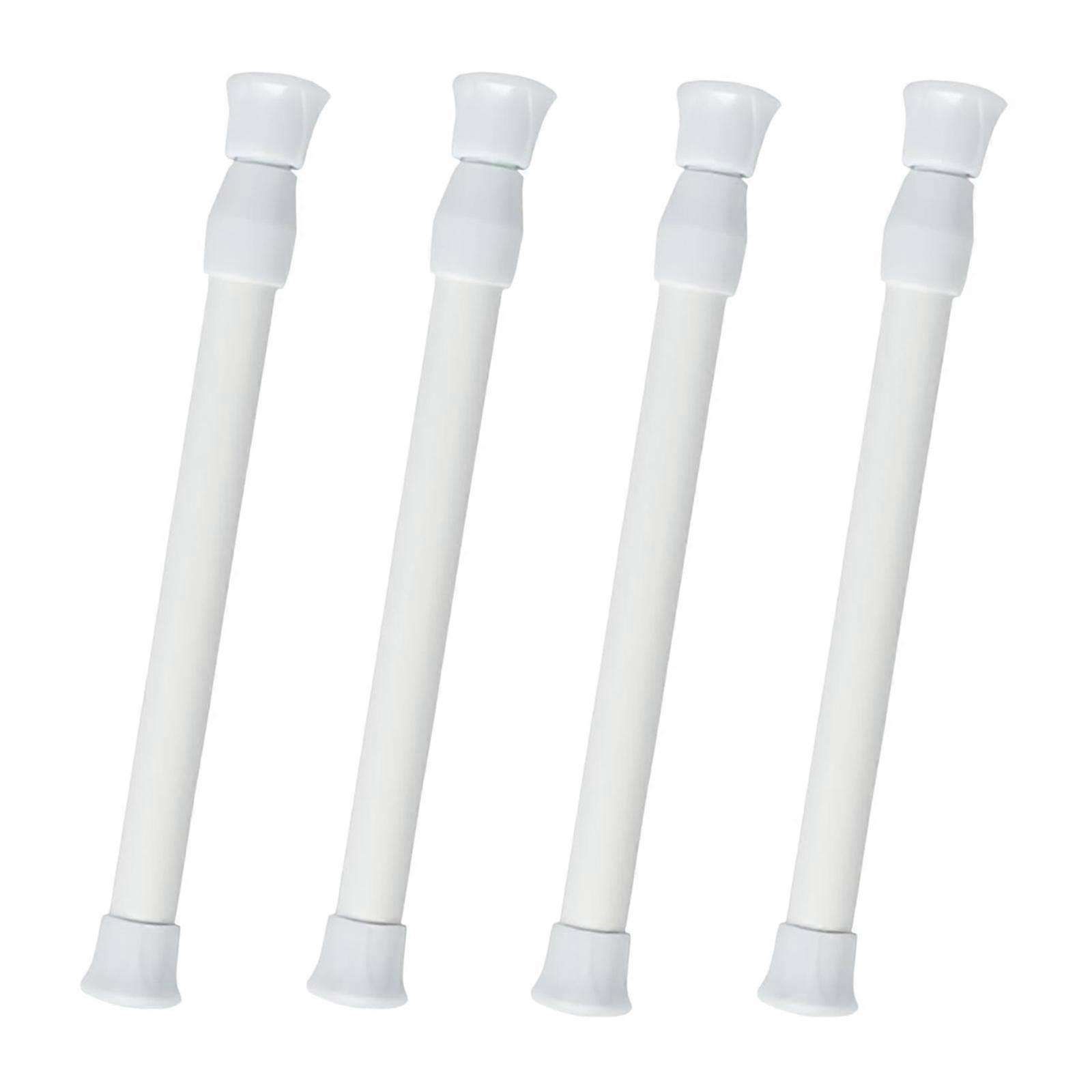 4x Mini Curtain Rod Compact for Kitchen Door DIY Home Organization Projects