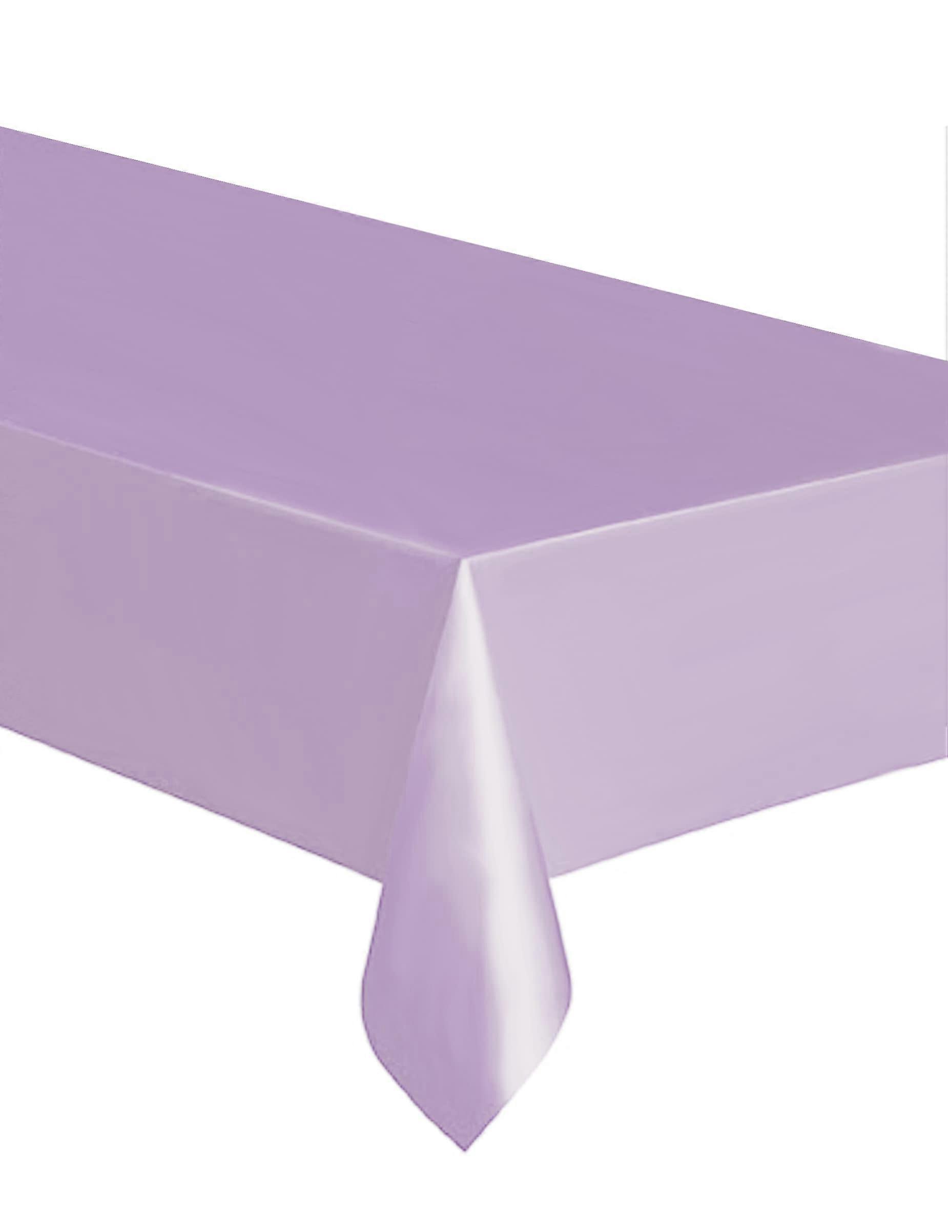 Plastic lavender rectangular tablecloth
