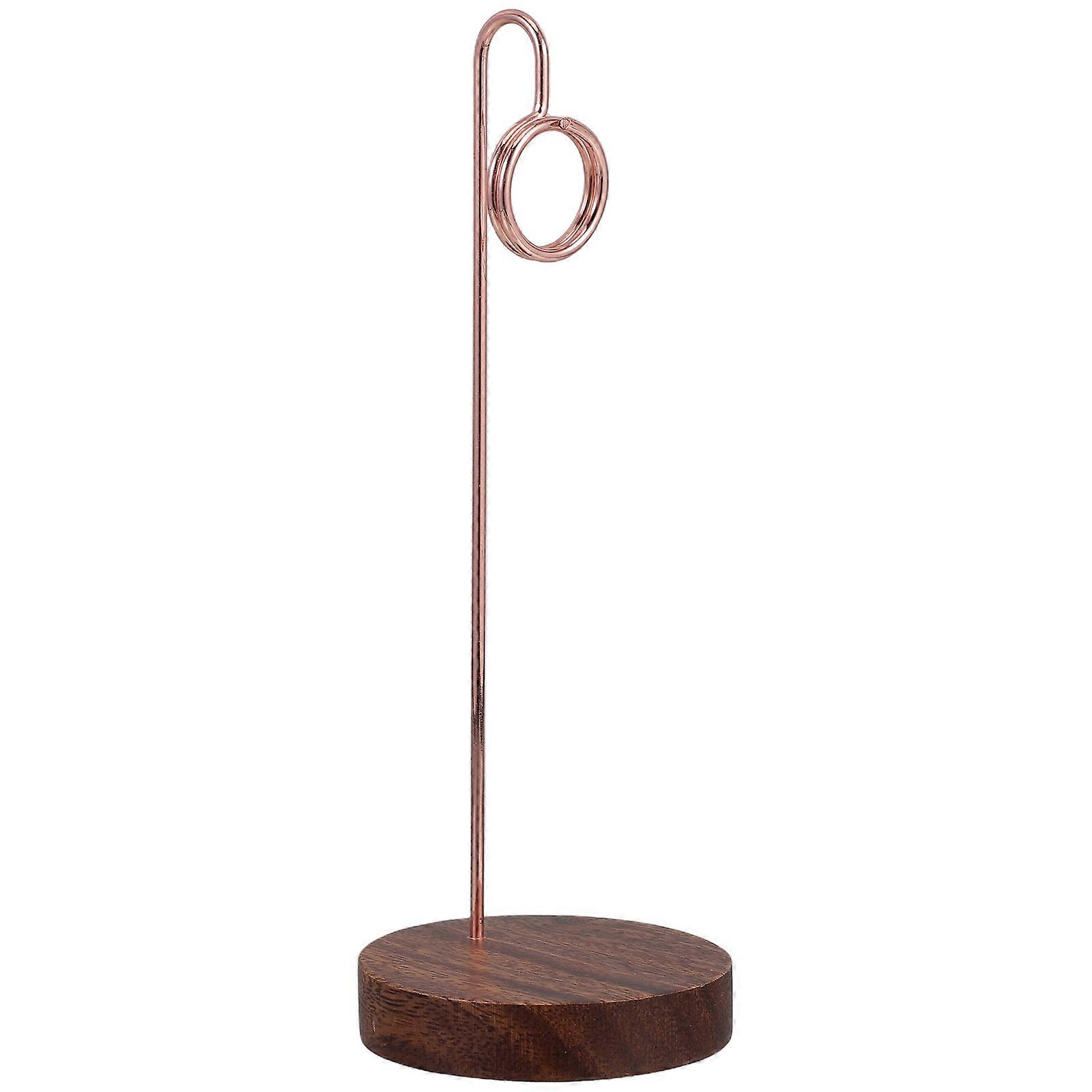 Walnut Wood Memo Display Holder for Desk Accessories Business Cards Photos Memos Multi Function 1Pcs