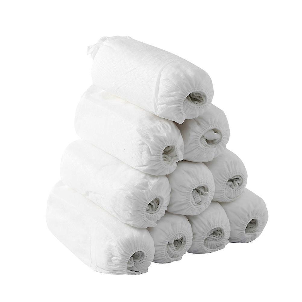 Disposable Nonwoven Fabric Shoes Protector with Elastic Opening for Home Use Lightweight and Breathable 100PCS White