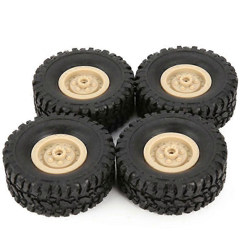 4Pcs Rubber Wheel Rim Tire Tyre for RC 1/16 Climbing Crawler Car WPL B-1/B-24/C-14/C-24/B-16 Truck