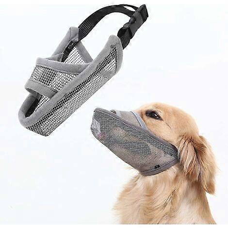 Nylon Muzzle for Small, Medium and Large Dogs, Breathable (XXS, Grey)