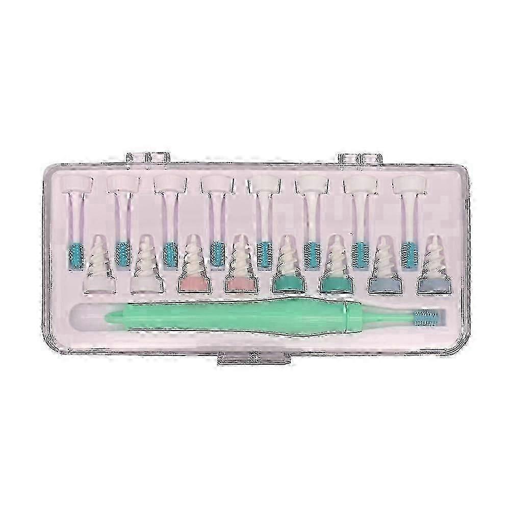 Complete Ear Wax Removal Kit with 16 Replaceable Heads for Safe Cleaning