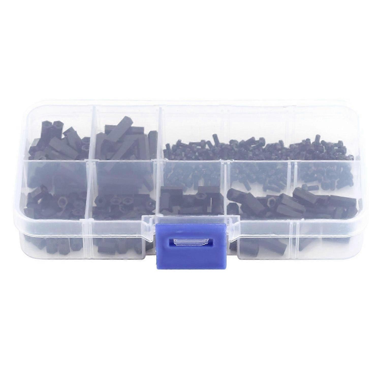 High quality 250pcs Nylon Black Isolation Column Set (M2 Double Pass-D Type)
