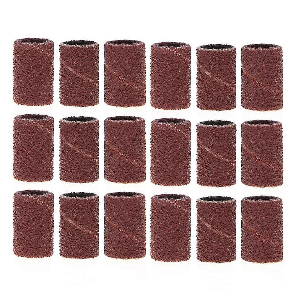 300pcs Nail Sanding Bands for Drill Bits Ideal for Manicure Pedicure Brown Sand 80 100 120 grits