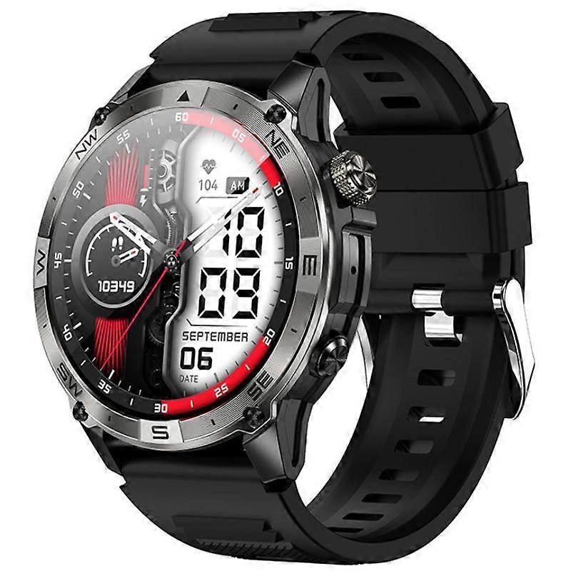 Smartwatch 1.43-inch AMOLED display, Bluetooth 5.3 calling, compass/altimeter/barometer, 100+ sports modes, weather forecast, compatible with iPhone/A