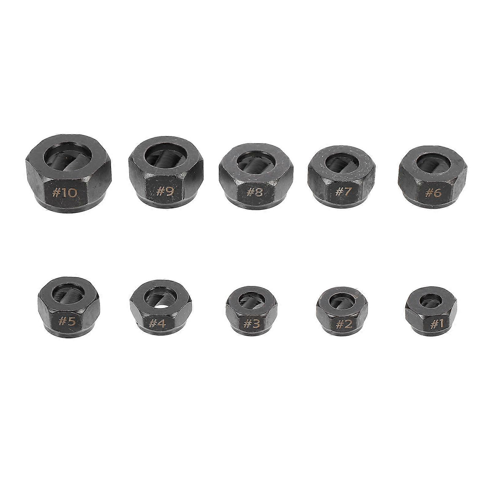 10pcs Durable Bolt Nut Extractor Set Sturdy Nut Remover Set Bolt Remover Set