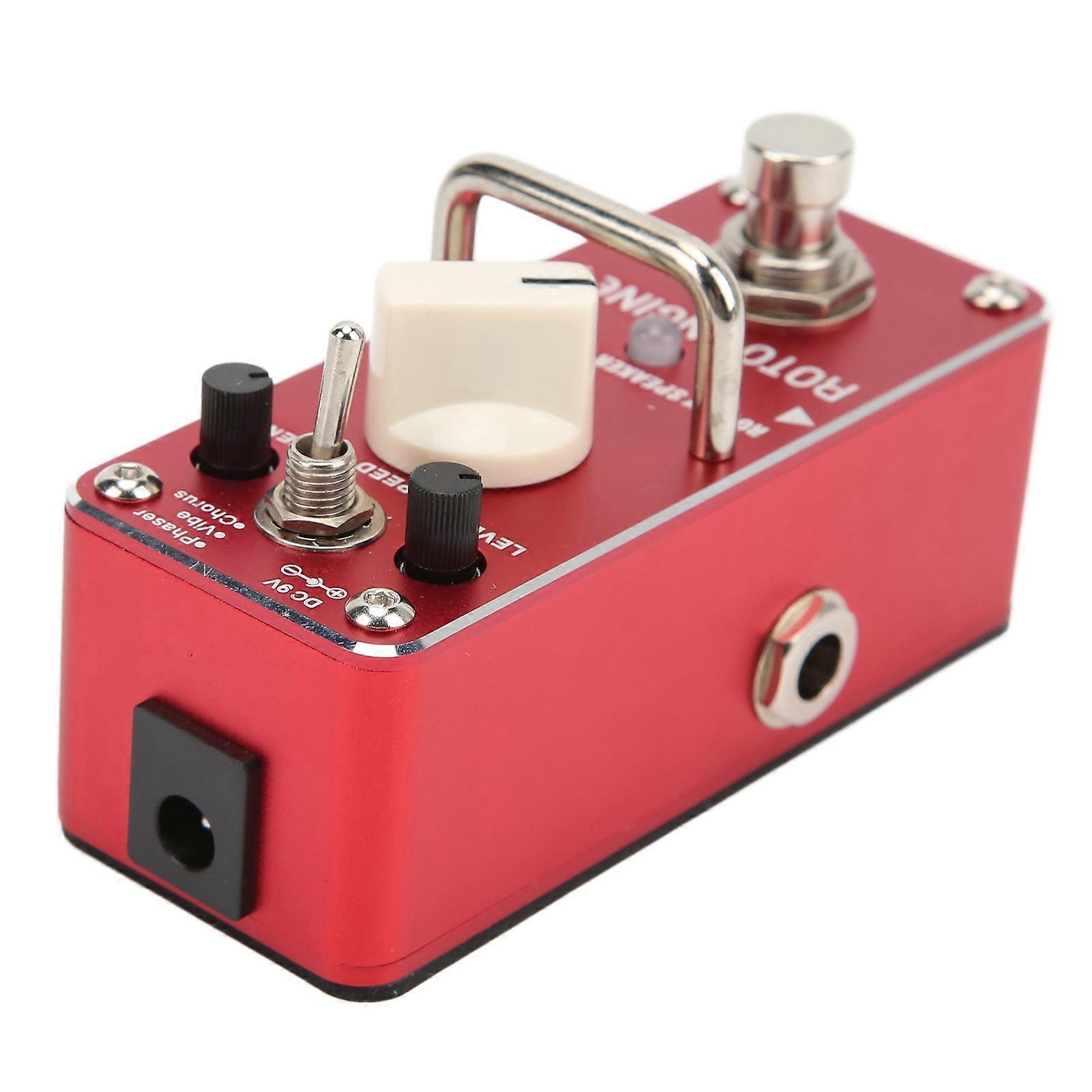 Rotary Speaker Simulator Pedal Metal Red with 3 Effects Modes