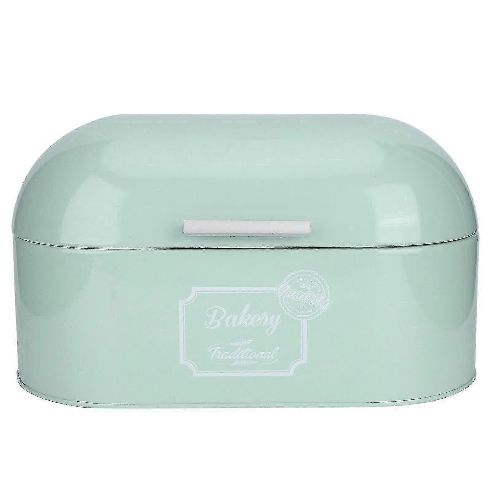 Non-Toxic Odorless Green Iron Bread Organizer with Lid for Any Kitchen Storage Needs