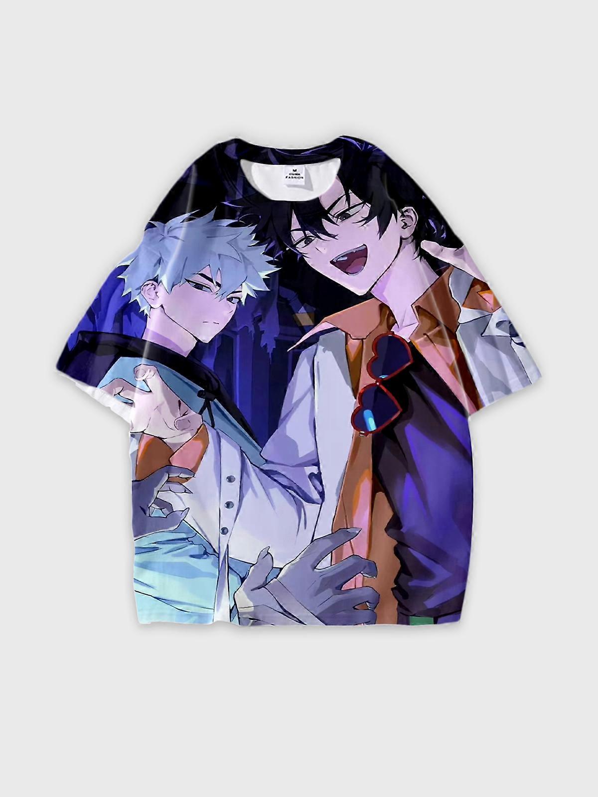 T-Shirt Short Sleeve Round Neck, Summer Casual Loose Graphic Tee, Unisex The Link Click W3135